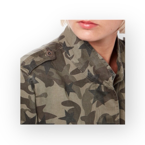 new Rails ✪ Star Camo Print Military Field Utility Jacket ✪ Army Camo Green ✪ XS - Picture 4 of 16